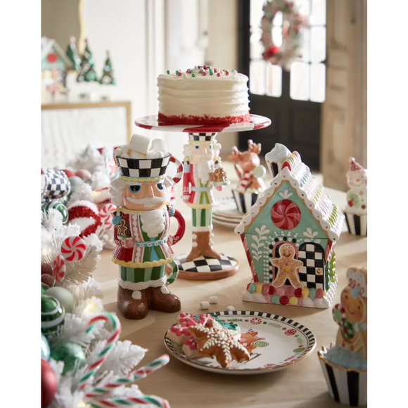 MACKENZIE-CHILDS Holiday Sweets Nutcracker Stacking Ceramic Mugs, Set of 3 NEW - Picture 5 of 5